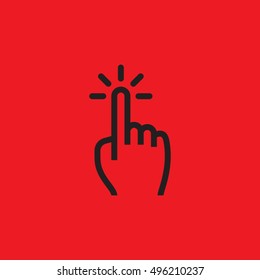 Vector touch screen gestures Icons. Thin line Icons.