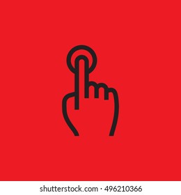 Vector touch screen gestures Icons. Thin line Icons.