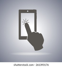 Vector touch screen smartphone icon