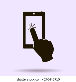 Vector touch screen smartphone icon