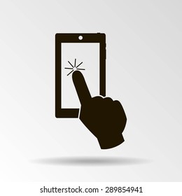 Vector touch screen smartphone icon