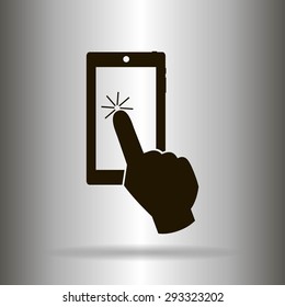 Vector touch screen smartphone icon