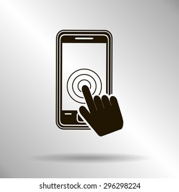 Vector touch screen smartphone icon