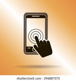 Vector touch screen smartphone icon