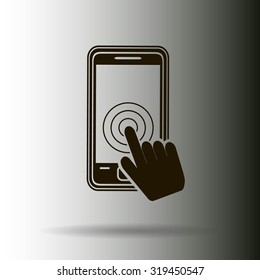 Vector touch screen smartphone icon