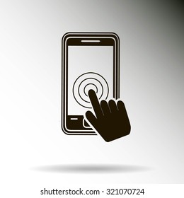 Vector touch screen smartphone icon