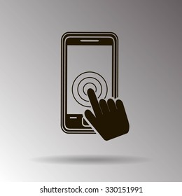 Vector touch screen smartphone icon