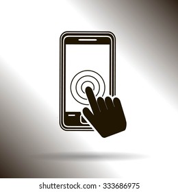 Vector touch screen smartphone icon
