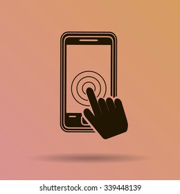 Vector touch screen smartphone icon