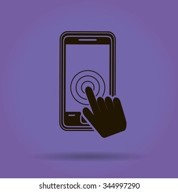 Vector touch screen smartphone icon
