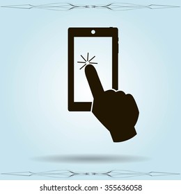 Vector touch screen smartphone icon