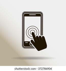 Vector touch screen smartphone icon