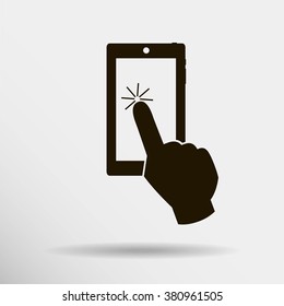 Vector touch screen smartphone icon