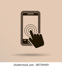 Vector touch screen smartphone icon