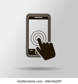 Vector touch screen smartphone icon