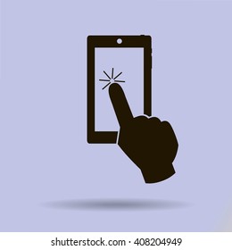 Vector touch screen smartphone icon