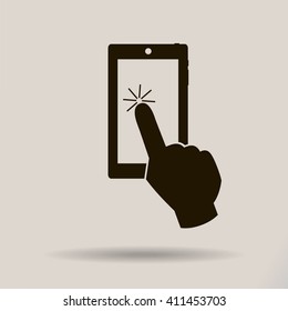 Vector touch screen smartphone icon