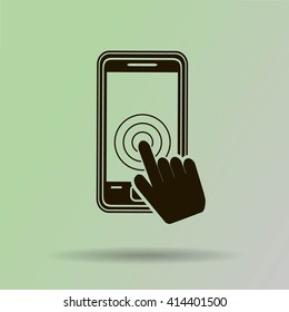 Vector touch screen smartphone icon