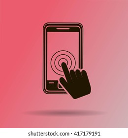 Vector touch screen smartphone icon