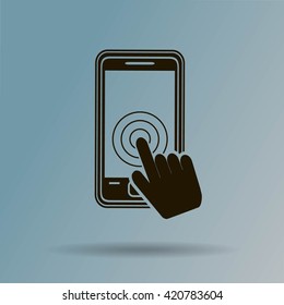 Vector touch screen smartphone icon