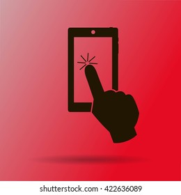 Vector touch screen smartphone icon