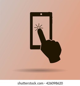 Vector touch screen smartphone icon