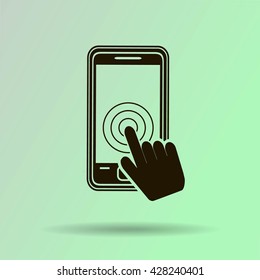 Vector touch screen smartphone icon