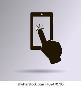 Vector touch screen smartphone icon