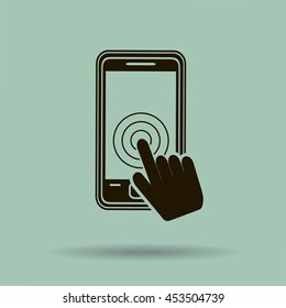Vector touch screen smartphone icon