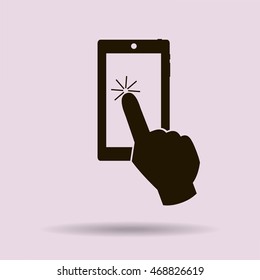 Vector touch screen smartphone icon