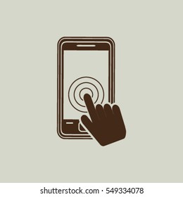 Vector touch screen smartphone icon