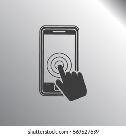 Vector touch screen smartphone icon