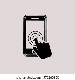 Vector touch screen smartphone icon