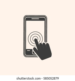 Vector touch screen smartphone icon