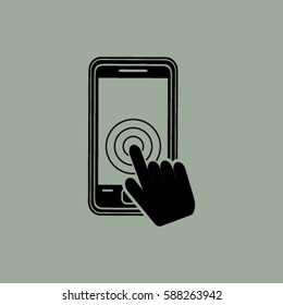 Vector touch screen smartphone icon
