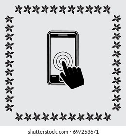 Vector touch screen smartphone icon