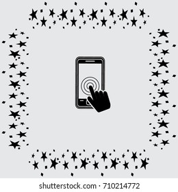 Vector touch screen smartphone icon