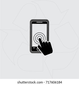 Vector touch screen smartphone icon