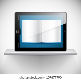 Vector touchscreen tablet and a book reader
