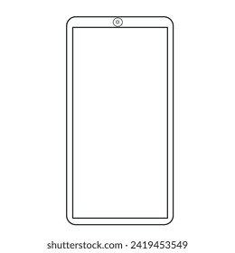 vector of touchscreen telephone isolated on white background