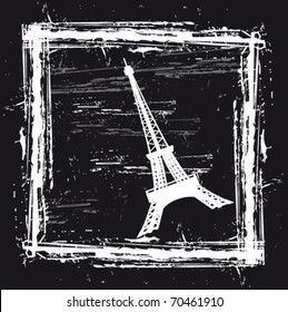 Vector Tour d'Eiffel in a framework