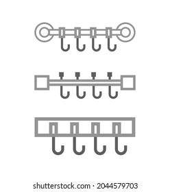 Vektorhandtuchhalter-Symbol in flach gesetzt.