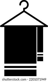 Vector towel icon. Towel symbol and hanger symbol on white background..eps
