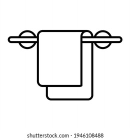 Vector Towel Outline Icon Design
