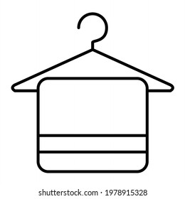 Diseño del icono de contorno de toalla de vector
