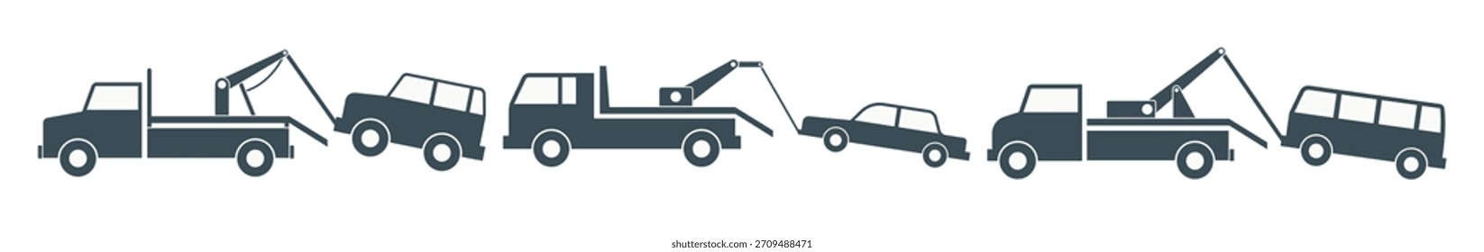 Vector remolque camión simple ilustración