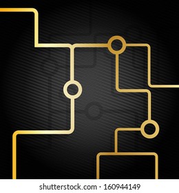 Vector town Black background.