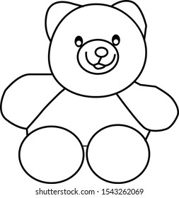 
vector toy bear on a white background