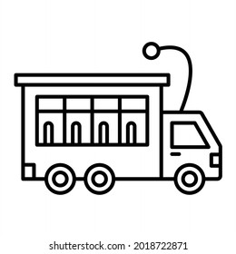  Vector Toy Bus Outline Icon Design
