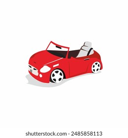 Vector de un coche de juguete aparcado sin conductor
